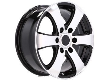 Jantes de carga 1400kgs 16x7 5X118 ET 50 71.1 (Preto Polido)