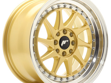 Jr Wheels Jr26 16X8 Et25 4X100/108 Gold W/Machined Lip