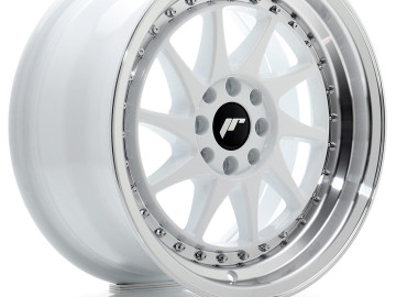 Jr Wheels Jr26 16X8 Et25 4X100/108 White W/Machined Lip