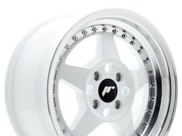 Jr Wheels Jr6 15X7 Et35 4X100 White W/Machined Lip