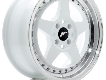 Jr Wheels Jr6 16X7 Et35 4X100 White W/Machined Lip