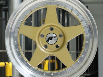 Jr Wheels Jr6 17X8 Gold W/Machined Lip