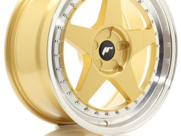 Jr Wheels Jr6 18X8 Et20-35 5H Blank Gold W/Machined Lip