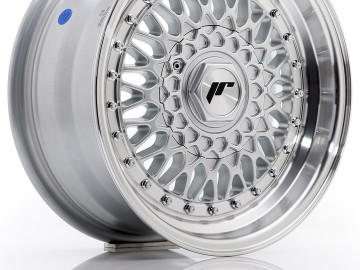 Jr Wheels Jr9 15X7 Et20 Blank Silver W/ Machined Lip Silver Rivets