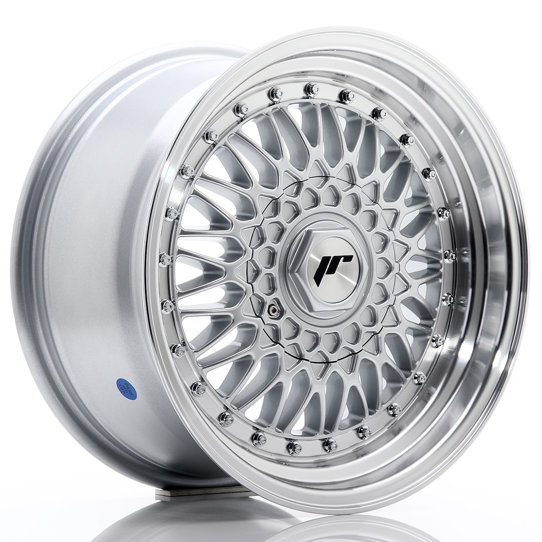 Jr Wheels Jr9 16X8 Et25 Blank Silver W/ Machined Lip Silver Rivets