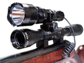 Kit Caça Lanterna Led Verde ML-9 Led 1600 Lumens Modo ON / OFF