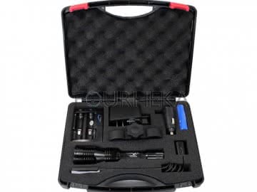 Kit Caça Lanterna Led Verde ML-9 Led 1600 Lumens Modo ON / OFF