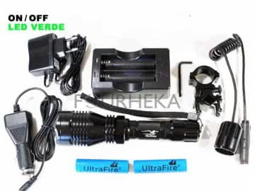Kit Lanterna Led Verde ML-9 Led 1600 Lumens Modo ON / OFF