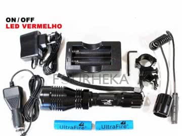 Kit Lanterna Led Vermelho ML-9 Led 1600 Lumens Modo ON / OFF