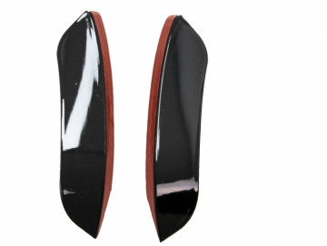 Kit Front Bumper Flaps Side Fins Flaps suitable for MERCEDES A-Class W177 V177 (04.2018-up) A35 Design Black Edition