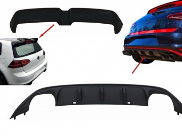 Kit Rear Bumper Air Diffuser ABT Look with Roof Spoiler GTI OETT Design suitable for VW Golf 7 VII (2013-2017)