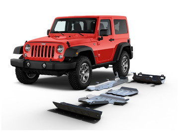 Kit de protecção da parte inferior da carroçaria RIVAL em alumínio 6mm Wrangler JK 