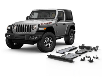 Kit de protecção da parte inferior da carroçaria RIVAL em alumínio de 6 mm Wrangler JL [2019 - ]