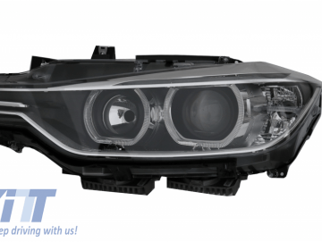 LED Angel Eyes Headlights suitable for BMW 3 Series F30 F31 (2011-2015) Xenon Projector Look