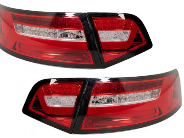 LED BAR Taillights suitable for Audi A6 4F2 C6 Limousine (2008-2011) Red Clear Facelift Design with Sequential Dynamic Turning Lights