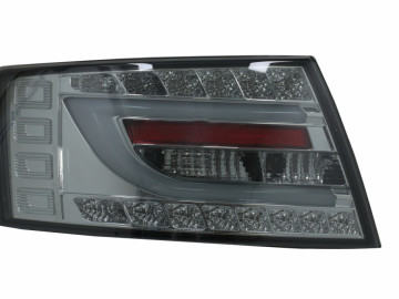 LED BAR Taillights suitable for Audi A6 C6 4F Sedan (04.2004-2008) 6-PIN Smoke