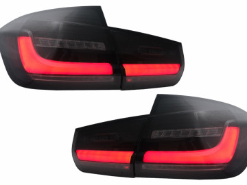 LED BAR Taillights suitable for BMW 3 Series F30 Pre LCI & LCI (2011-2019) Black Smoke with Dynamic Sequential Turning Light