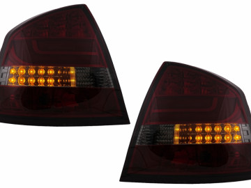 LED Bar Taillights suitable for Skoda Octavia II (2004-2012) Red Smoke