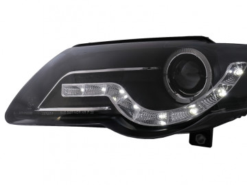 LED DRL Angel Eyes Headlights suitable for VW Passat B6 3C (03.2005-2010) Black