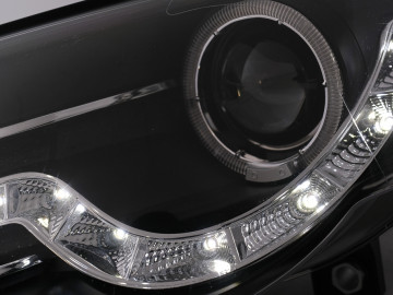 LED DRL Angel Eyes Headlights suitable for VW Passat B6 3C (03.2005-2010) Black