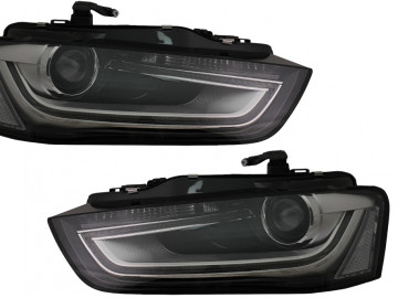 LED DRL Headlights for Audi A4 B8.5 Facelift (2012-2015) Black