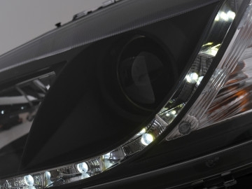 LED DRL Headlights suitable for Opel Astra G (09.1997-02.2004) Black