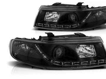 LED DRL Headlights suitable for Seat Leon Toledo (04.1999-08.2004) Black