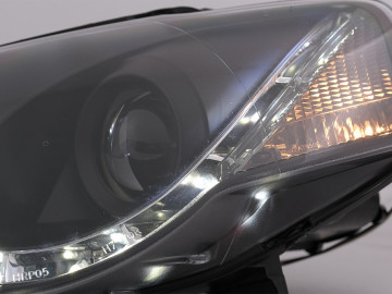LED DRL Headlights suitable for VW Passat B6 3C (03.2005-2010) Black