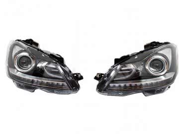 LED DRL Headlights suitable for MERCEDES C-Class W204 Facelift (2011-2014) Bi-Xenon