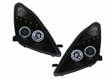 LED DRL Headlights suitable for Toyota Celica T230 (1999-2005) Angel Eyes Black