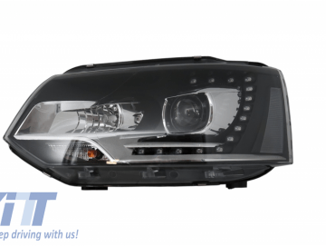 LED Dayline Headlights suitable for VW Transporter T5 (2010-2015) Xenon Look