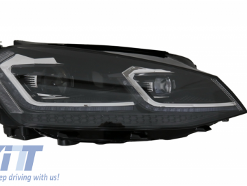 LED Headlights Bi-Xenon Look suitable for VW Golf 7 VII (2012-2017) Facelift G7.5 R Line Design with Sequential Dynamic Turning Lights