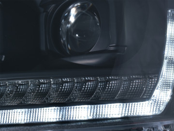 LED Headlights Tube Light DRL suitable for VW Transporter T5 (2010-2015) Dynamic Sequential Turning Light Black