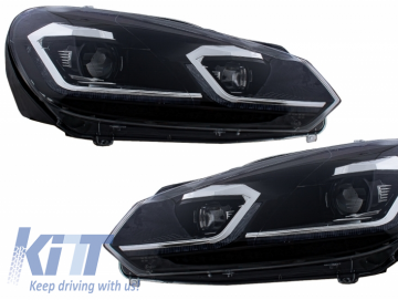 LED Headlights and Taillights suitable for VW Golf 6 VI (2008-2013) With Facelift G7.5 Look Silver Flowing Dynamic Sequential Turning Lights LHD