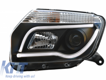 LED Headlights suitable for Dacia Duster I (2009-2014) Tube Light Bar Black edition