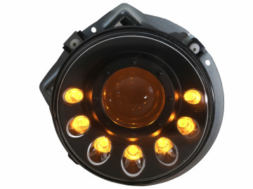 LED Headlights suitable for Mercedes G-Class W463 (1989-2012) Black Dynamic Sequential Turning Light