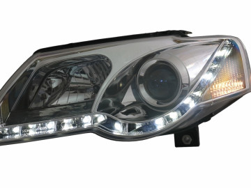 LED Headlights suitable for VW Passat B6 3C (03.2005-2010) Chrome