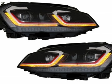 LED Headlights suitable for VW Golf 7 VII (2012-2017) RHD Facelift G7.5 GTI Look Sequential Dynamic Turning Lights