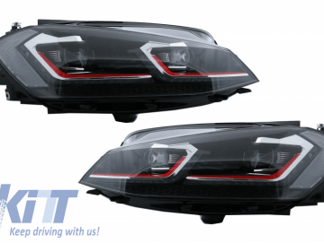 LED Headlights suitable for VW Golf 7.5 VII (2017-Up) GTI Look with Sequential Dynamic Turning Lights