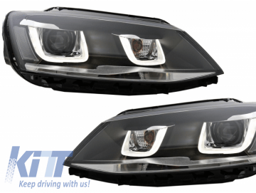 LED Headlights suitable for VW Jetta Mk6 VI (2011-2017) GTI 3D U Bi-Xenon Design