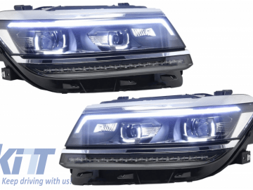 LED Headlights suitable for VW Tiguan II Mk2 (2016-up) R-Line Matrix Design Sequential Dynamic Turning Lights