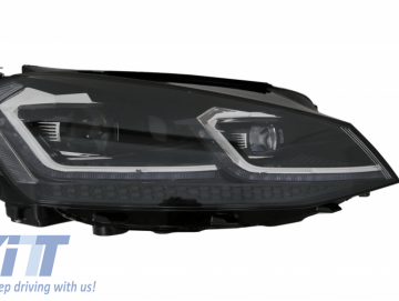 LED Headlights suitable for VW Golf 7.5 VII (2017-Up) GTI Look with Sequential Dynamic Turning Lights RHD