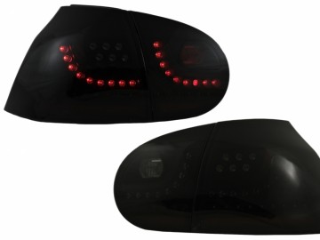 LED Taillights Dynamic Smoke Extrme Black with Rear Bumper Extension suitable for VW Golf 5 (2004-2007) Urban GTI Design