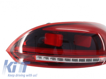 LED Taillights Light Bar suitable for VW Scirocco (2008+) Red/Clear