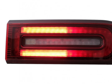 LED Taillights Light Bar suitable for Mercedes G-Class W463 (2008-2017) Facelift 2018 Design Dynamic Sequential Turning Lights Red Smoke