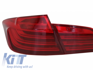 LED Taillights M Performance suitable for BMW 5 Series F10 (2011-2017) RED LCI Design