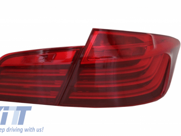 LED Taillights M Performance suitable for BMW 5 Series F10 (2011-2017) RED LCI Design