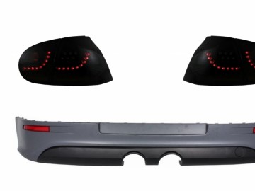 LED Taillights Smoke Black Dynamic Sequential Lights with Rear Bumper Extension suitable for VW Golf 5 (2004-2007) Urban Style R32 Design