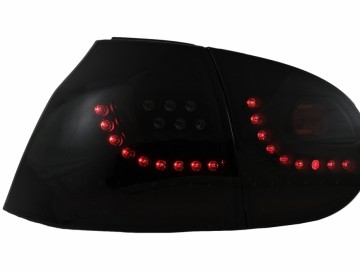 LED Taillights Smoke Black Dynamic Sequential Lights with Rear Bumper Extension suitable for VW Golf 5 (2004-2007) Urban Style R32 Design