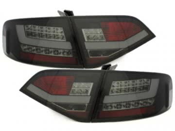 LED Taillights suitable for AUDI A4 B8 8K Saloon 2007-2010 Black / Smoke